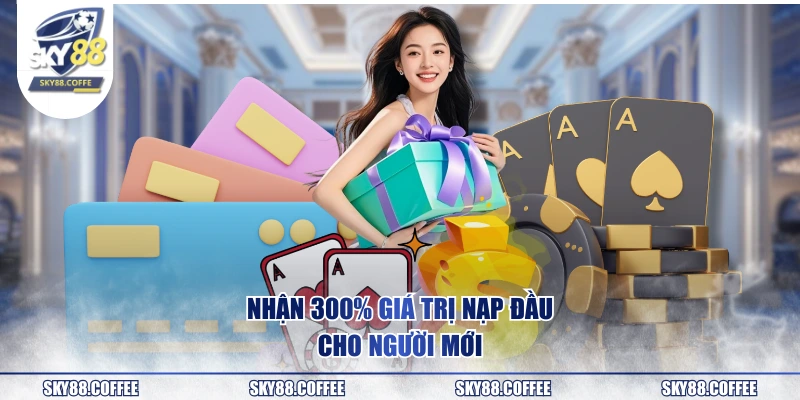 Nhận 300% giá trị nạp đầu cho người mới